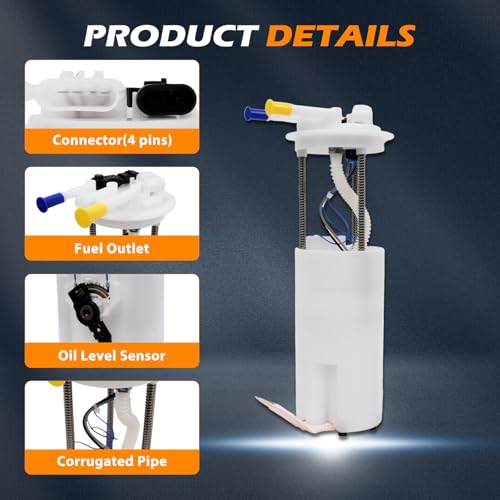 E3518M Fuel Pump Module Assembly Suitable for 1998-2005 LeSabre Park Avenue DeVille Seville Bonneville AuroraV6 3.5L/3.8L/4.0L/4.6L OE P74917M, FG0162, SP3518M, F2529A - size: E3518M-size: 43cm