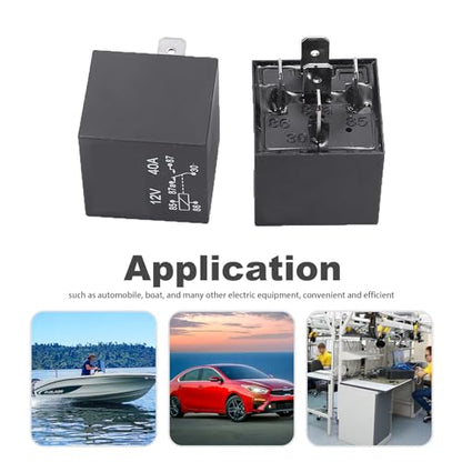 Hoypeyfiy 4PCS Power Trim and Tilt Relay 5 Pin 40A 12V Waterproof Car Relays 584416 586224 18-570 Replacement for Johnson Evinrude Outboard Marine Corp OMC；