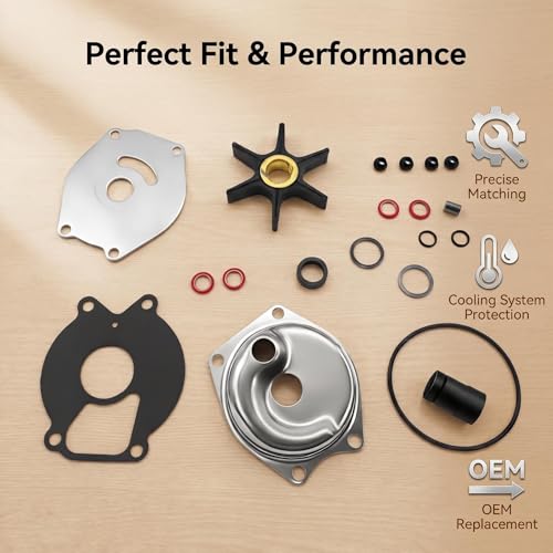 Water Pump Impeller Kit w/Housing for Mercury Mariner 13.5-25HP 4-Stroke - size: 46-99157T2