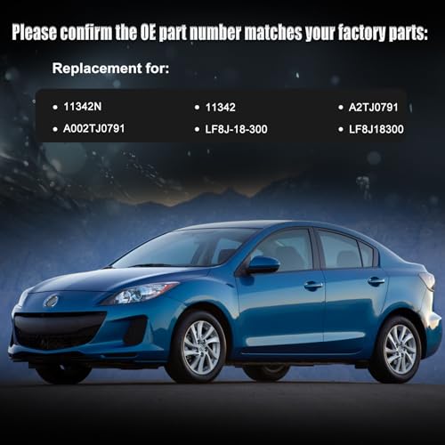 Alternator for Ma~zda 3 2010-2013 L4 2.0L 11342N 11342 A2TJ0791 - size: 2010-2013 Ma~zda 3 L4 2.0L.