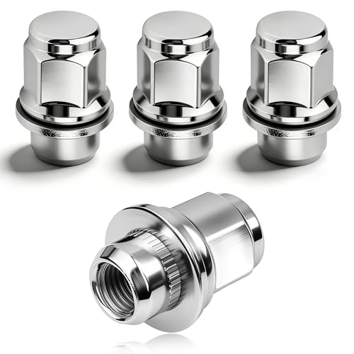 4PCS M12x1.5 Lug Nuts Set,Chrome-Plated Steel Wheel Locks Lug Nuts with Washer Replaces OEM#90084-94001,Lug Nut Lock Set Compatible with Toyota Camry Prius Lexus ES250 Scion (4PCS) - color: 4PCS
