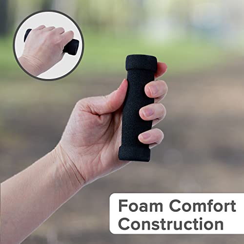 AlveyTech Handlebar Foam Grip Set - Replacement Hand Grips for Razor, Radio Flyer, Kids Kick Scooter, ATV, E-Bicycle, Electric Folding Scooters, Mountain Mini Bike Parts, fits Any 9/16" Bore Handle - color: Black