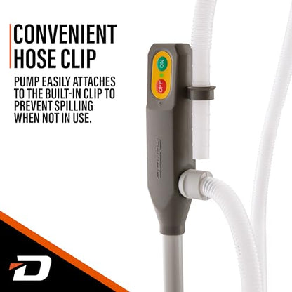 Deway Stick Fuel Pump, Basic Hands-Free, 51in Clear Hose, 4-AA, 3.2 GPM - style: Basic No Auto-Stop