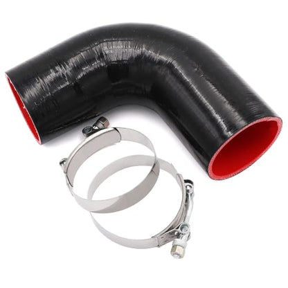 90 Degree Elbow ID 3.5 inch (89mm) Silicone Coupler Hose 4-Ply - size: ID 3.5"