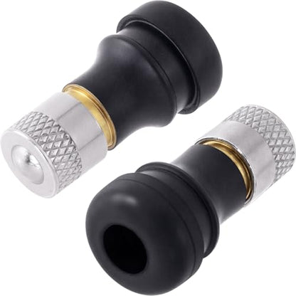 Tubeless Tire Valve Stems for Electric Scooter - color: Black&Yellow&Silver, 2 Pcs