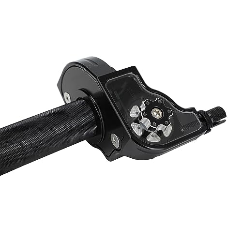 Motorcycle Twist Throttle 7/8" 22mm with Throttle Cable CNC Assembly Universal for CRF KLX SSR TTR DRZ CT200U 125 150 200 250cc Dirt Pit Bike ATV Mini Bike Black - color: black