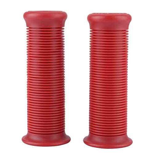 Handle Grip Pair, Motorcycle Grips Pair of 1inch 25mm/ 1.1inch 28mm Universal Motorcycle Vintage Handle Handlebar Grip for Most Motorcycles - color: Red