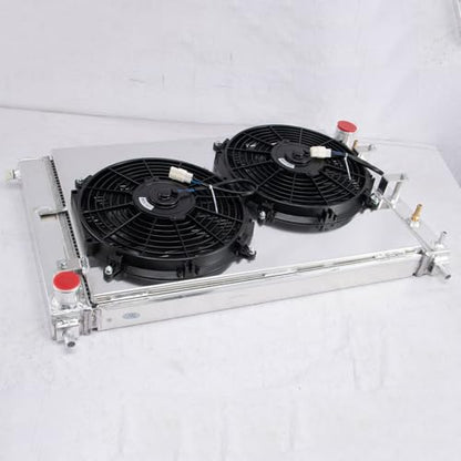 Ford Mustang Radiator Shroud Fan Compatible with 1997-2004 Ford Mustang GT SVT Cobra 4.6L 5.4L V8 1998 1999 2000 2001 2002 2003 Mustang All Aluminum Radiators with Fan Shroud