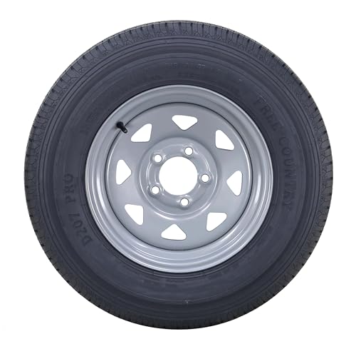 Free Country Trailer Tire Wheel ST175/80R13 6PR 91N 5X4.5" Silver Spoke Pk2