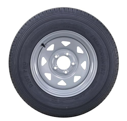 Free Country Trailer Tire Wheel ST175/80R13 6PR 91N 5X4.5" Silver Spoke Pk2