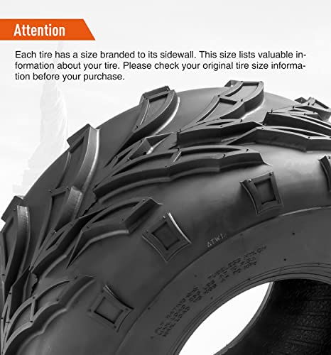 HALBERD 19x7-8 Sport ATV Tires, 4PR 19x7x8 Mini Bike Tires, Set of 2 - size: 19x7-8*2