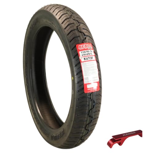 Kenda Kruz K673 Front Motorcycle Tire, 110/90H-18, Blackwall - size: 110/90H-18