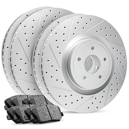 R1 Concepts Front and Rear Brake Kit Fits 2010-2015 Lexus RX350, RX450h - size: Front and Rear