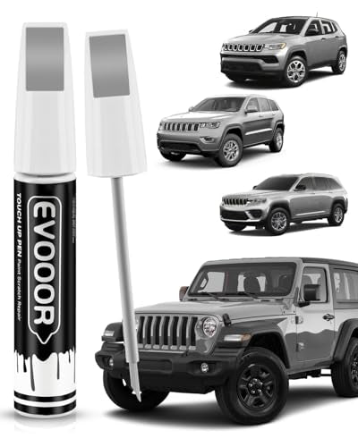 PSC/JSC Billet Silver Metallic Touch Up Paint Compatible with JeepExact Match 2 in 1 Touch up Paint for Chips and Nicks Repair - color: Billet Silver Metallic(PSC/JSC) Compatible with Cherokee/Compass/Grand-Cherokee/Patriot/Wrangler-JK/Wrangler-JK-Unlimit