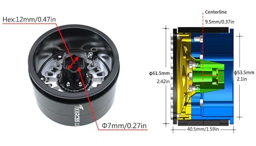 198g Super Heavy Duty 2.2 Beadlock Wheel Rims for 1/10 RC Crawle (Silver) - color: Silver