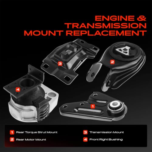 A-Premium Engine Motor and Transmission Mount Kit, with Torque Strut Mount