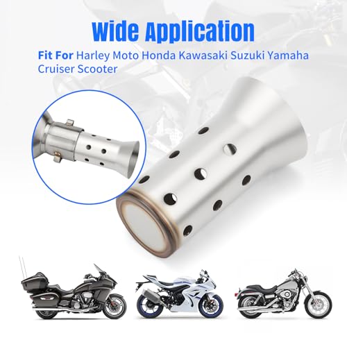 Motorcycle 51mm DB Killer Universal Exhaust Baffle Silencer - size: 51mm - Style 4