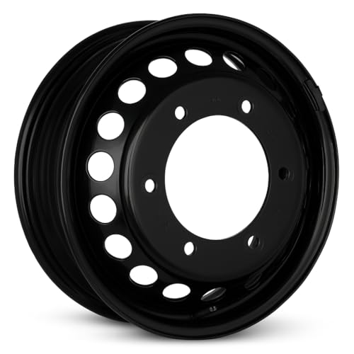 16x5.5 in Steel Wheel Rim 6 Lug 205mm 117mm Offset 161mm CB| Powder-Coated Black finish Fits 2019-2025 Mercedes-Benz Sprinter 4500 | New OEM Take Off | A0024010202