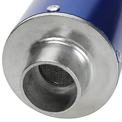 FVRITO Exhaust Pipe Muffler Silencer Kit for 125cc 110cc 70cc Dirt Pit Bike, 28mm Muffler for Chinese XR50 CRF50 Coolster SSR Baja Taotao Atomik Thumpstar Roketa Apollo Motorcycle ATV Parts Blue - color: Blue