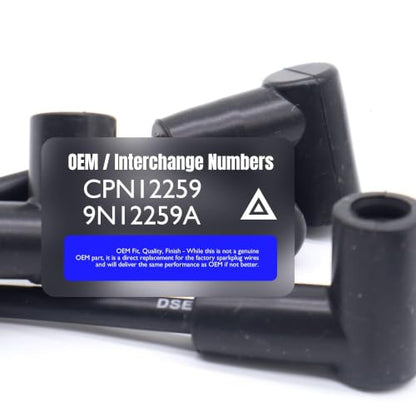 9N12287B 4 Cylinder Spark Plug Wire Set, Front Mount Distributors - style: 9N12259A