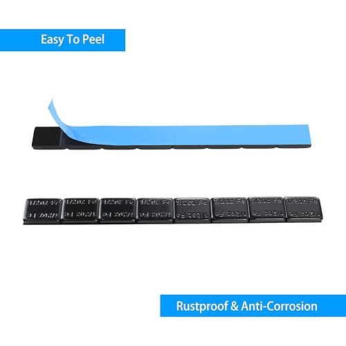 WW-050SBb Wheel Adhesive Stick-on Weight Slim Style 1/2 oz 192 pcs - color: Black, size: 0.5oz - 192 pcs