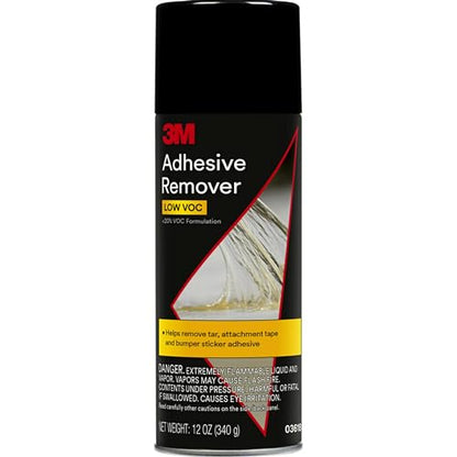 3M Adhesive Remover 12 oz (Pack of 6) – Low VOC, CARB Compliant, Fast-Acting Residue-Free Solvent Removes Adhesives, Stickers, Tape, Tar & Wax – Safe on Automotive Paint, Glass & Vinyl - size: 1 Count (Pack of 6)