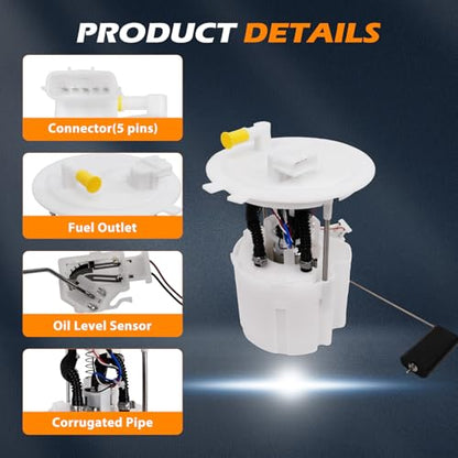 E8752M Fuel Pump Module Assembly Suitable for 2007-2012 Sentra 2.0L/2.5L OE 170409AA0A, SP4020M, FG1958, P76492M - size: E8752M-size: 31cm