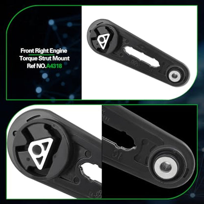 Engine Motor and Transmission Mount Kit Compatible with Cube 2009-2014 - size: 2007-2012 Versa