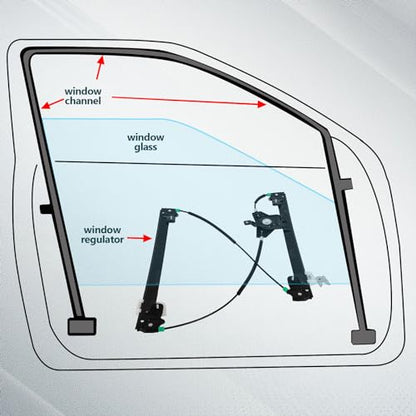 FINDAUTO 752-981 Power Window Regulator for 2013-2021 for NISSAN Pathfinder - size: Front Right, style: 2013-2021 for Nissan Pathfinder
