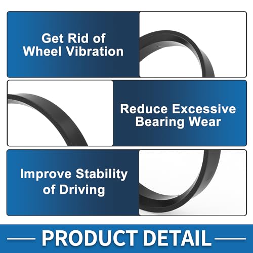 Car Wheel Hub Centric Rings Durable OD 63.4mm to ID 58.6mm Wheels Center Shaft Shock Absorbing Hubrings Polycarbonate Black 4 Pcs - size: OD 63.4mm to ID 58.6mm