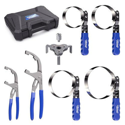 CARVALAX 8PCS Oil Filter Wrench Set
