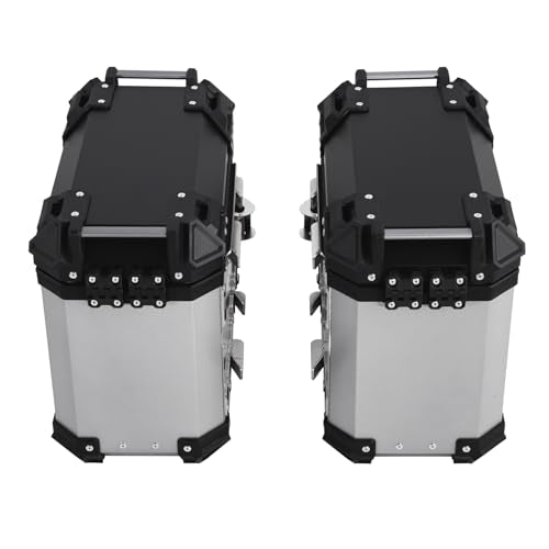 TCT-MOTORPARTS 36L Aluminum Saddlebag Panniers Luggage Case Fits for BMW R1300GS 2023-2025 2024 - color: Chrome Saddlebags (36L)