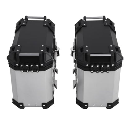 TCT-MOTORPARTS 36L Aluminum Saddlebag Panniers Luggage Case Fits for BMW R1300GS 2023-2025 2024 - color: Chrome Saddlebags (36L)