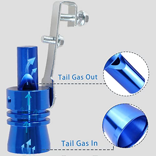 Universal Blue Universal Turbo Sound Whistle Muffler Pipe Sounder Simulator Tailpipe Noise Sound Enhancer Compatible with Motorcycle, Truck, Cars, Dirt Bike and Scooter(XL 2 Pack) - color: Blue
