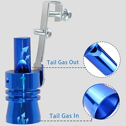 Universal Blue Universal Turbo Sound Whistle Muffler Pipe Sounder Simulator Tailpipe Noise Sound Enhancer Compatible with Motorcycle, Truck, Cars, Dirt Bike and Scooter(XL 2 Pack) - color: Blue