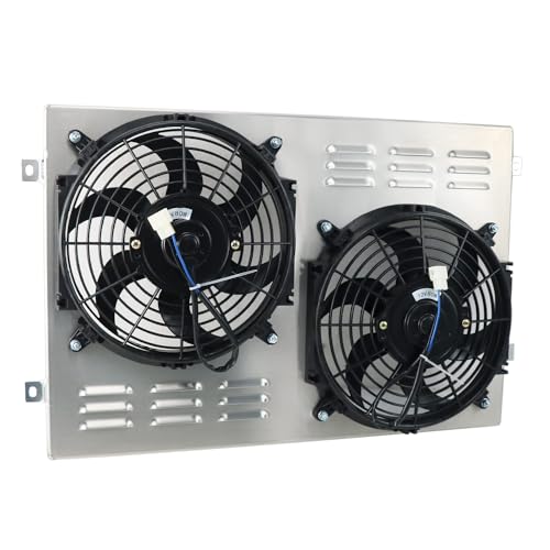 Aluminum Radiator Shroud Electric Fan for 1967-1970 1968 1969 Ford Mustang Ranchero Fairlane Torino Ltd V8 67 68 69 70
