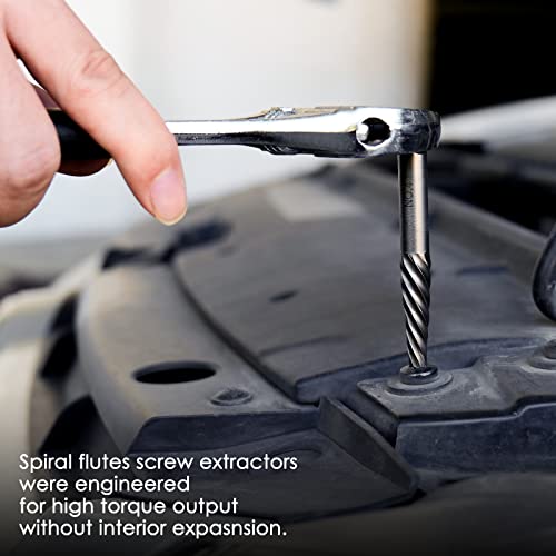 55-Piece Easy Out Screw Extractor Set with Broken Bolt Extractor Kit