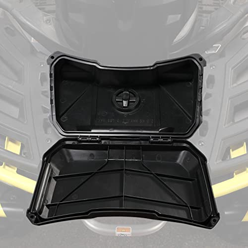 HAKA TOUGH Storage Cargo Box for Can-Am Outlander 450 500 570 800 1000 with 2 GAL (7.5L) Front Rear Waterproof Tool Bed ATV Bin Accessories, Replace OEM # 708200408, Black