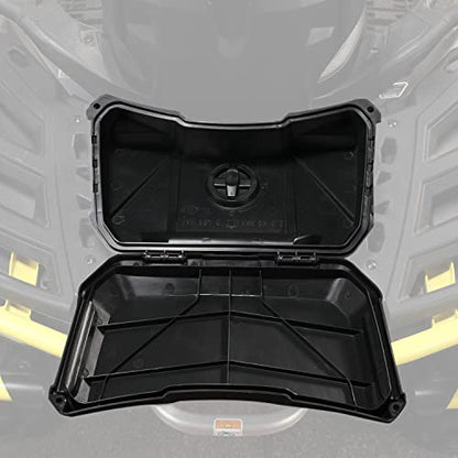 HAKA TOUGH Storage Cargo Box for Can-Am Outlander 450 500 570 800 1000 with 2 GAL (7.5L) Front Rear Waterproof Tool Bed ATV Bin Accessories, Replace OEM # 708200408, Black