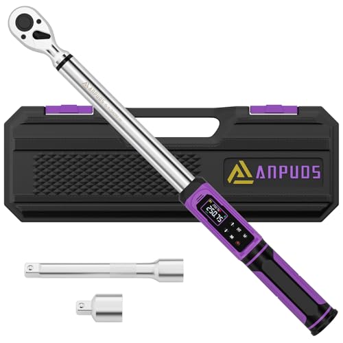 ANPUDS 1/2" Digital Torque Wrench, ±1% Accuracy, 3.76-250.75 Ft-lb - size: 3.76-250.75 Ft-lb