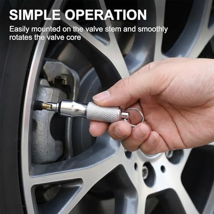 2Pcs Valve Core Removal Keychain, Portable Valve Stem Core Remover