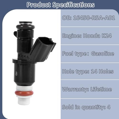 Compatible with/Honda 2012-2014 CRV 2.4 Fuel Injectors