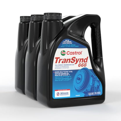Castrol TranSynd 668 Full-Synthetic Auto Transmission Fluid, 1 GA, 3 Pack