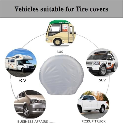 Rv Trailer Tire Covers 4 Pack,Wheel Covers for Tire Diameters 33-35 Inch - size: XXL(33-35in)