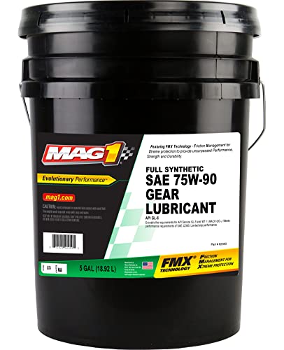 MAG 1 62380 Full Synthetic SAE 75W-90 GL-5 Gear Oil - 5 Gallon