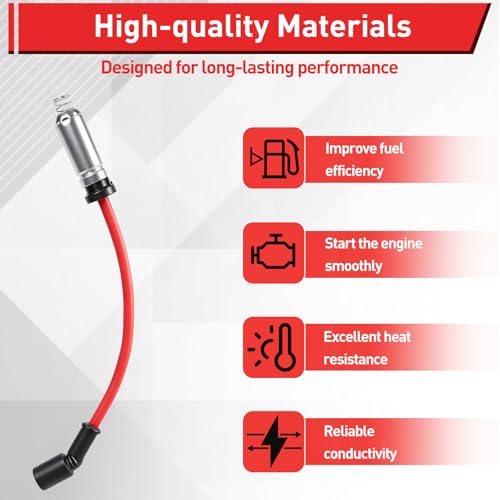 High Performance Spark Plug Wires Compatible Chevy GMC Cadillac V8