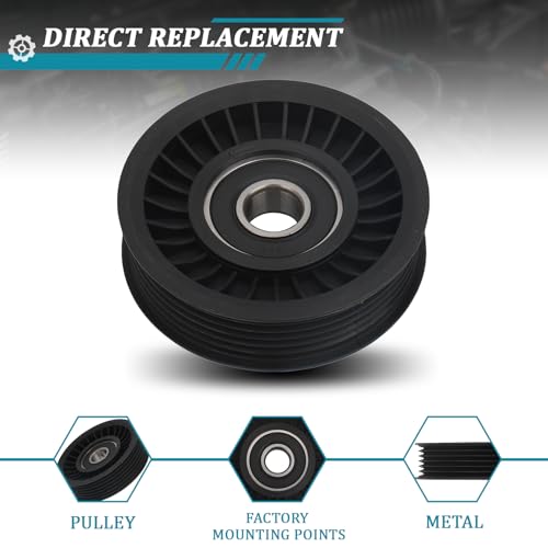 IRONTEK 1L2E6C348AA Belt Tensioner Idler Pulley fit for Ford (2002-2005 Excursion/ 2002-2014 Expedition/2002-2010 For F-150), for Jeep 2007-2018 Wrangler #6L3Z6C348A - size: 1L2E6C348AA
