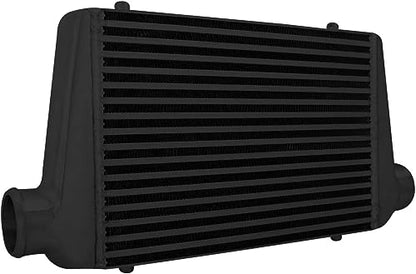 AF90-1001BLK Universal Front Mount Intercooler 450x300x76mm Tube & Fin 3" Inlet & Outlet Aluminum Intercooler Black