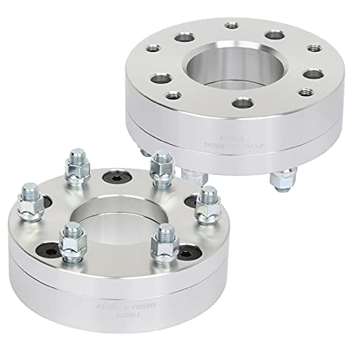SCITOO 2" Wheel Adapters 5x5 to 6x5.5 for Chevy Tahoe 2Pcs - color: Silver, size: 2Pcs - 5x5 -14x1.5-2inch-78.1mm