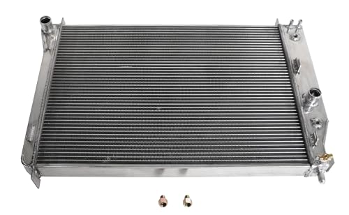 3 Row Radiator Fits 1997-2004 Chevrolet Corvette Base Coupe 2-Door 5.7L 350Cu. V8 C5 Z06 Polished Aluminum 24.75"×18"